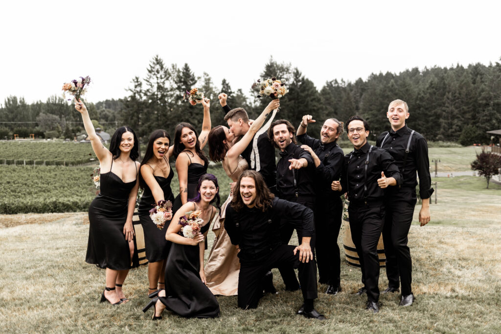 Bridal party at this Church and State Winery wedding