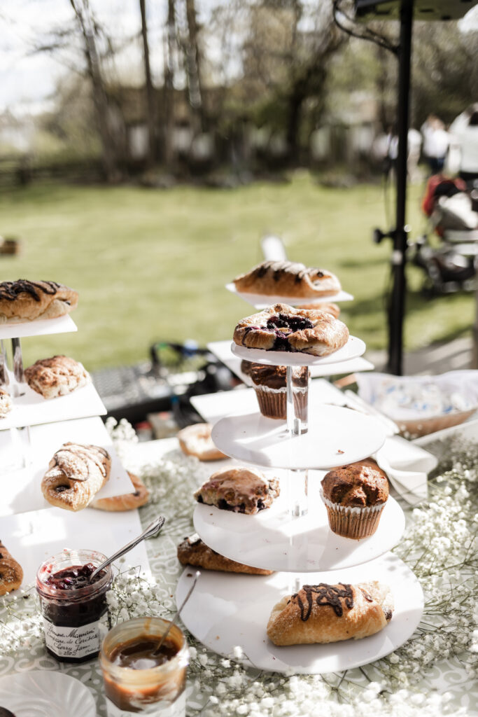 pastries at this Estate 248 wedding in Langley, British Columbia