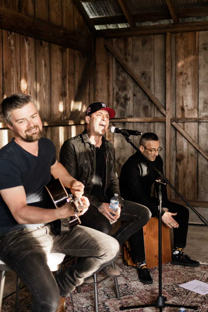 the live music band hired to play at this Estate 248 wedding in Langley, British Columbia