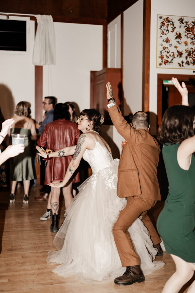 bride and groom twerk together at this punk wedding in Victoria, BC