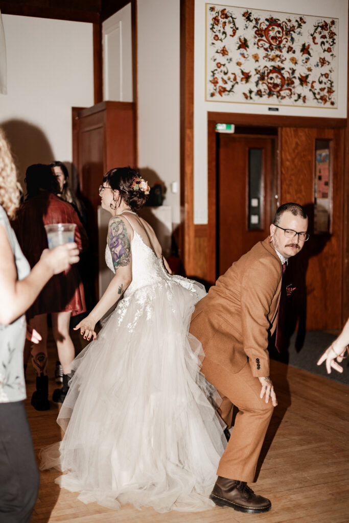 bride and groom twerk together at this punk wedding in Victoria, BC