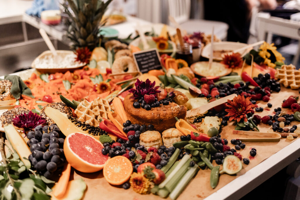 Breakfast charcuterie before this wedding at Seasons Restaurant