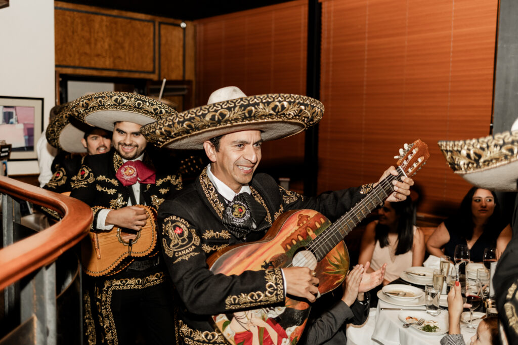 Mariachi band performs at this wedding at Seasons Restaurant