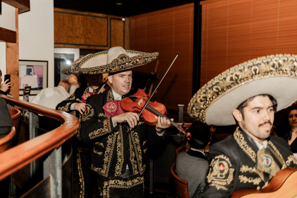 Mariachi band performs at this wedding at Seasons Restaurant