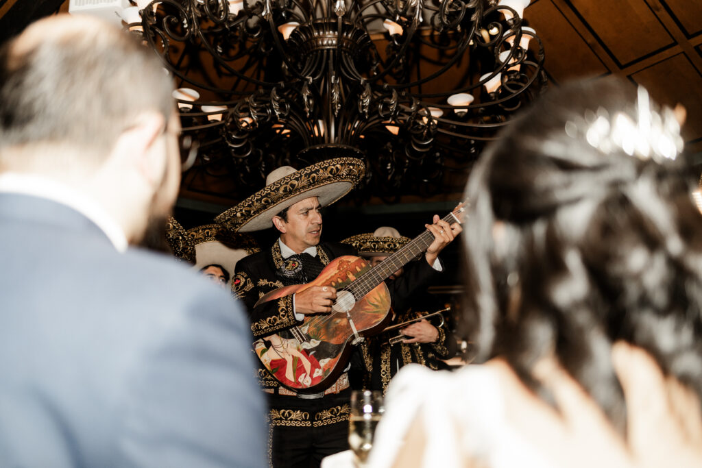 Mariachi band performs at this wedding at Seasons Restaurant