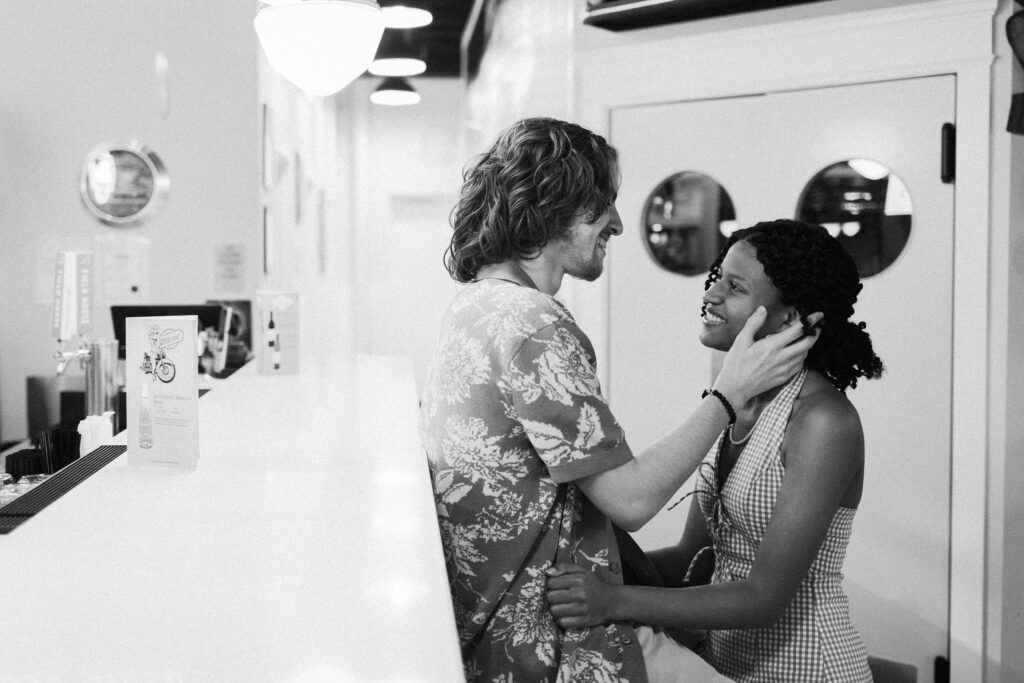 Retro Diner Couples Photoshoot at Johnny's Jukebox Diner in Chilliwack, BC 