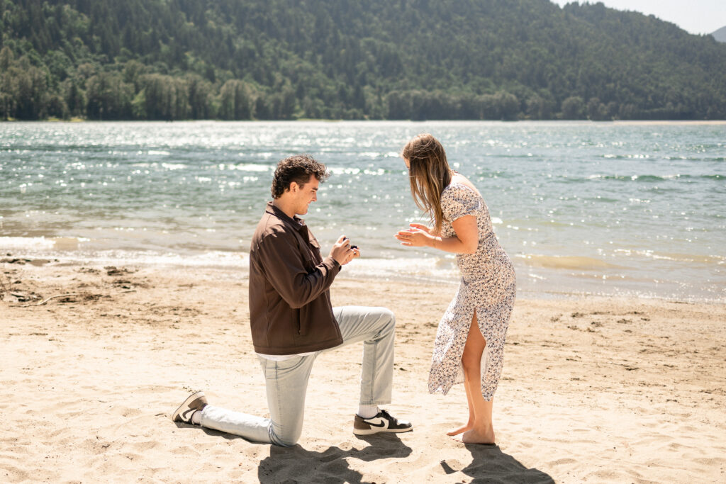 Beach Proposal in the Fraser Valley