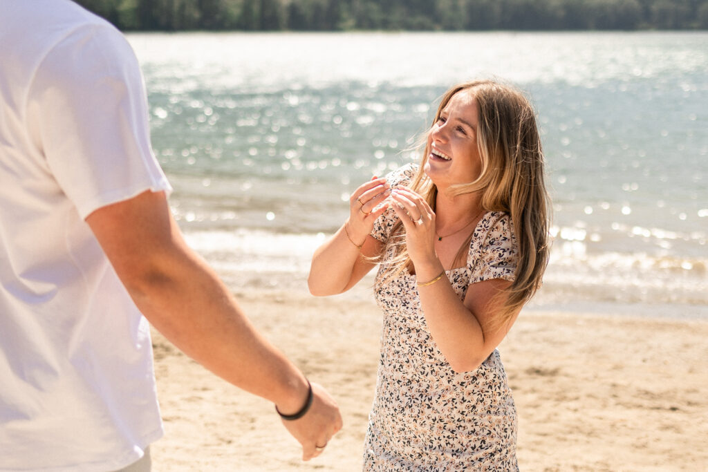 Beach Proposal in the Fraser Valley