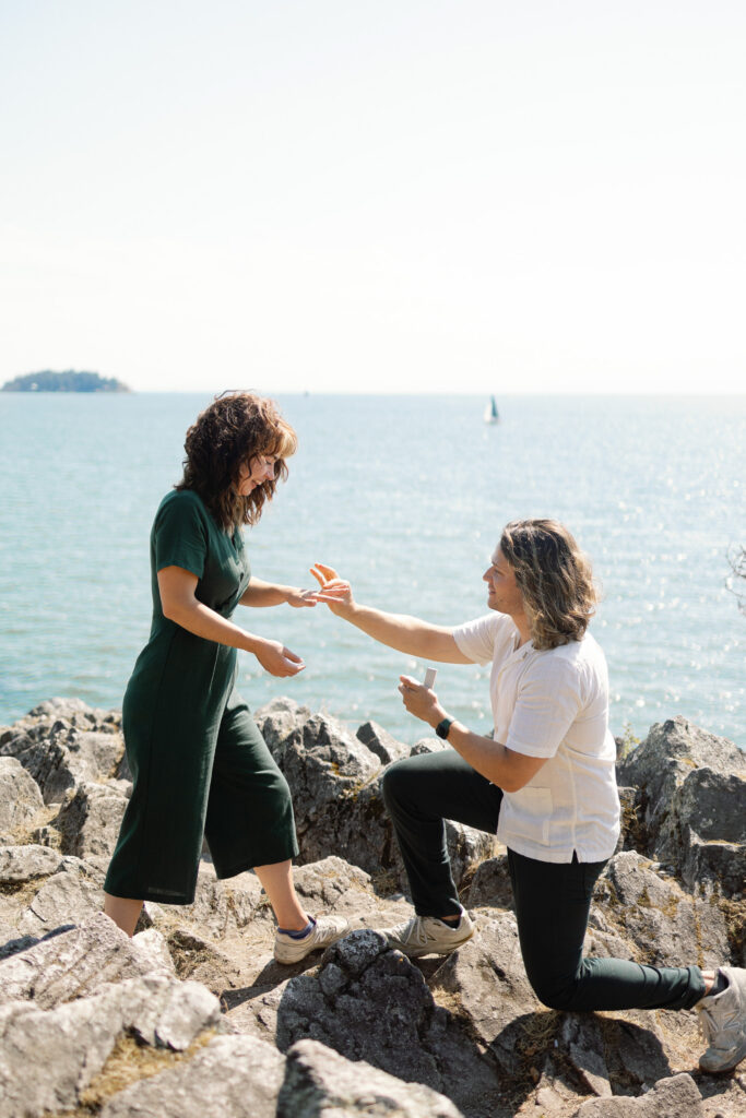 Proposal at Whytecliff Park in Vancouver, BC