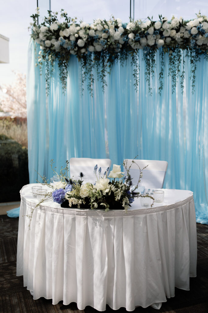 Reception details styled for a Laurel Point Inn wedding in Victoria