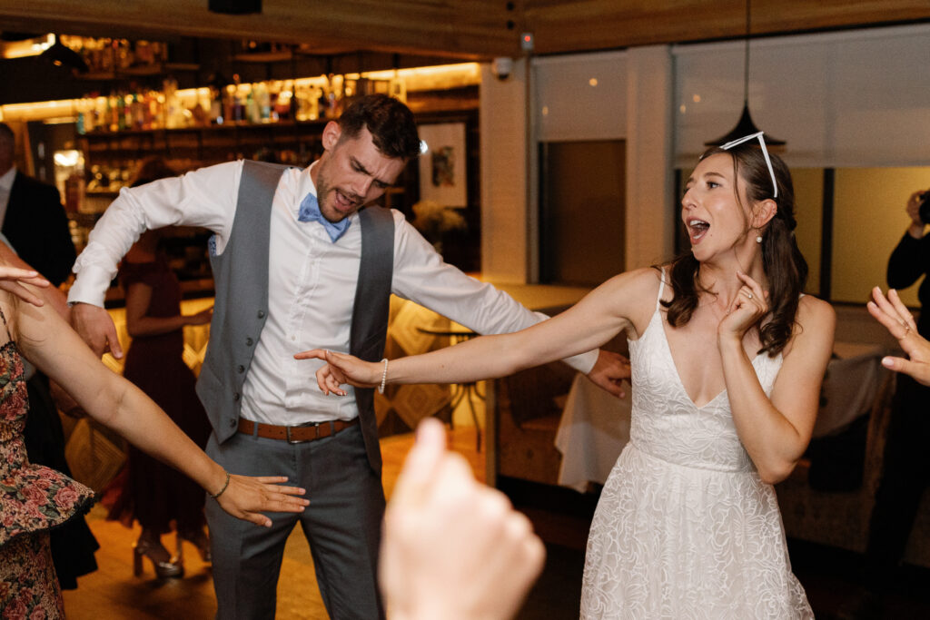 Lively Shaughnessy wedding reception dance floor with guests celebrating and high energy